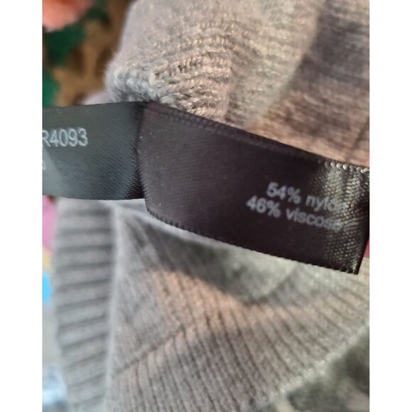 The Limited Gray Knit Modern Textured Pattern Turtleneck Sweater XL - Picture 11 of 12